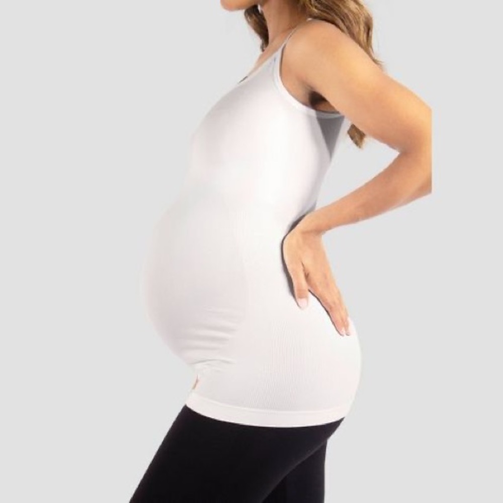 White and Black Maternity Tank Tops